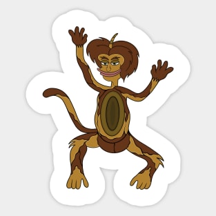 Cute Big Monkey Artwork Sticker